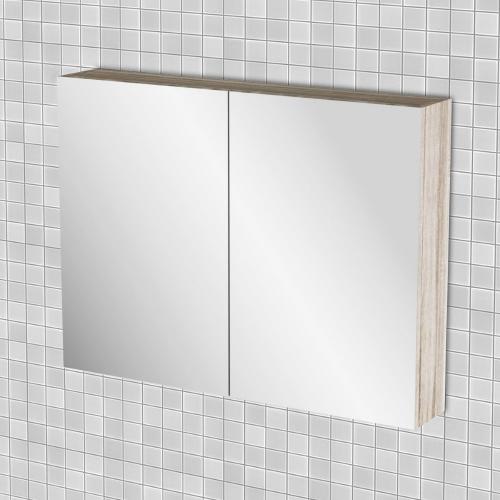 Κρεμαστός Καθρέπτης Μπάνιου Odelia με 2 ντουλάπια 86x14x65cm