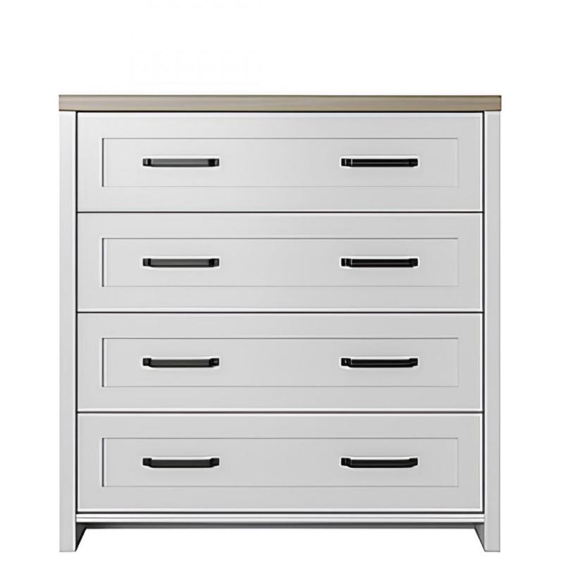 Συρταριέρα Verne Λευκό-Φυσικός Δρυς 88.8x37.2x91.8cm Συρταριέρα Verne Λευκό-Φυσικός Δρυς 88.8x37.2x91.8cm