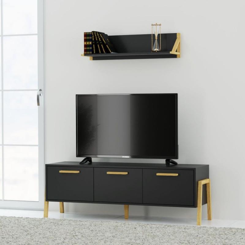 Έπιπλο Τηλεόρασης Belle Ανθρακί 149.5x41x49cm Έπιπλο Τηλεόρασης Belle Ανθρακί 149.5x41x49cm