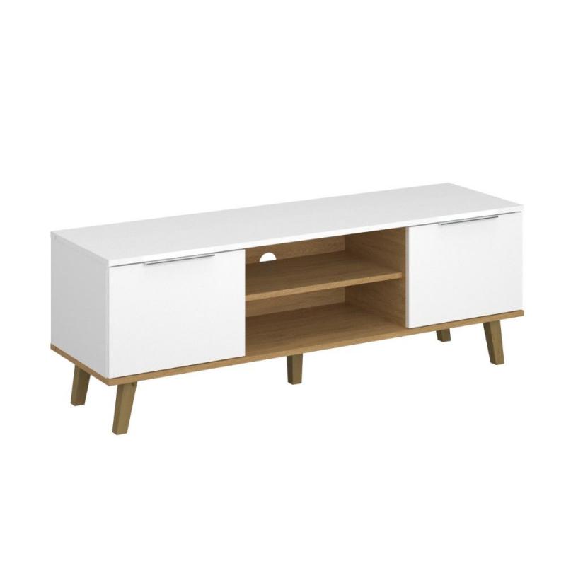 Έπιπλο TV Neptune Λευκό-Σονόμα 138x40x49cm Έπιπλο TV Neptune Λευκό-Σονόμα 138x40x49cm