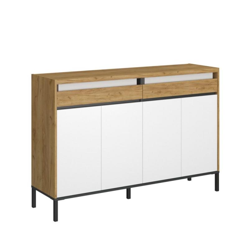 Μπουφές Palmor Χρυσό Δρυς-Λευκό 150x40x101cm Μπουφές Palmor Χρυσό Δρυς-Λευκό 150x40x101cm