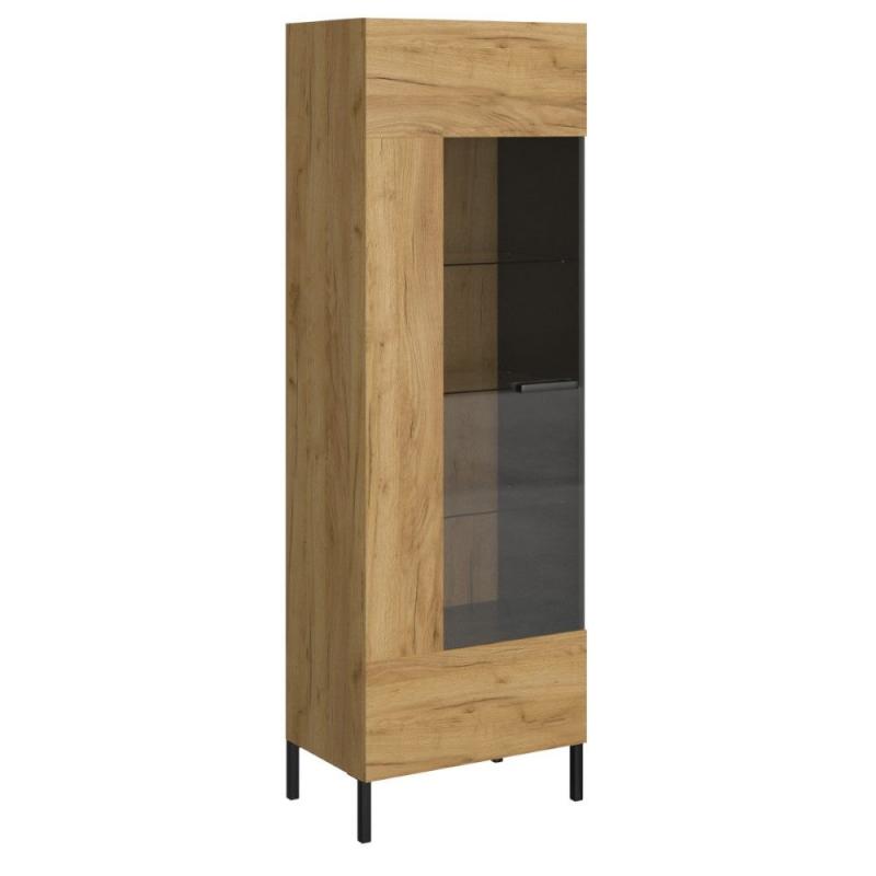 Βιτρίνα Santes Χρυσό Δρυς 64.2x42x197.5cm Βιτρίνα Santes Χρυσό Δρυς 64.2x42x197.5cm