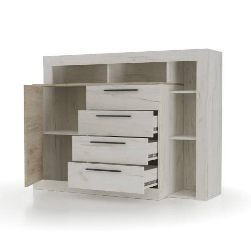 Ντουλάπα Linea Λευκή 120x60x215cm