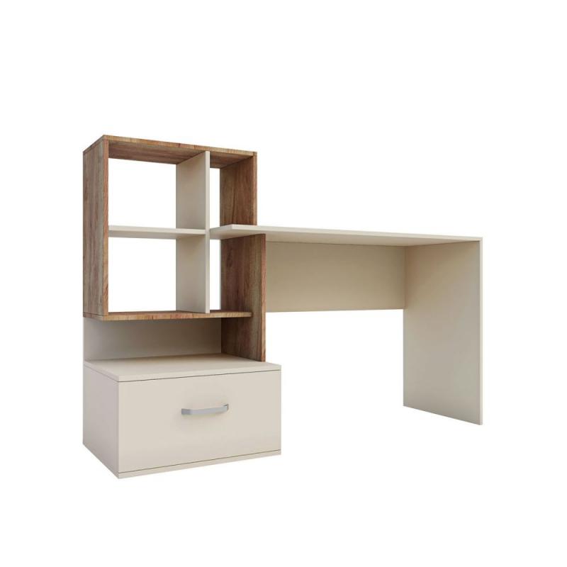 Γραφείο Viola Μπεζ-Σκούρο Δρυς 149x48x105cm Γραφείο Viola Μπεζ-Σκούρο Δρυς 149x48x105cm