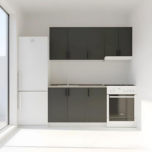 Κουζίνα Modest Σετ 5 Κουτιών Ανθρακί Άνω Κουτιά 170cm Κάτω 110cm