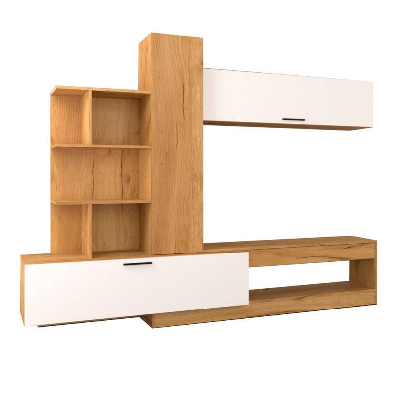 Έπιπλο TV Lilu Μπεζ-Σκούρο Δρυς 175x37x31cm