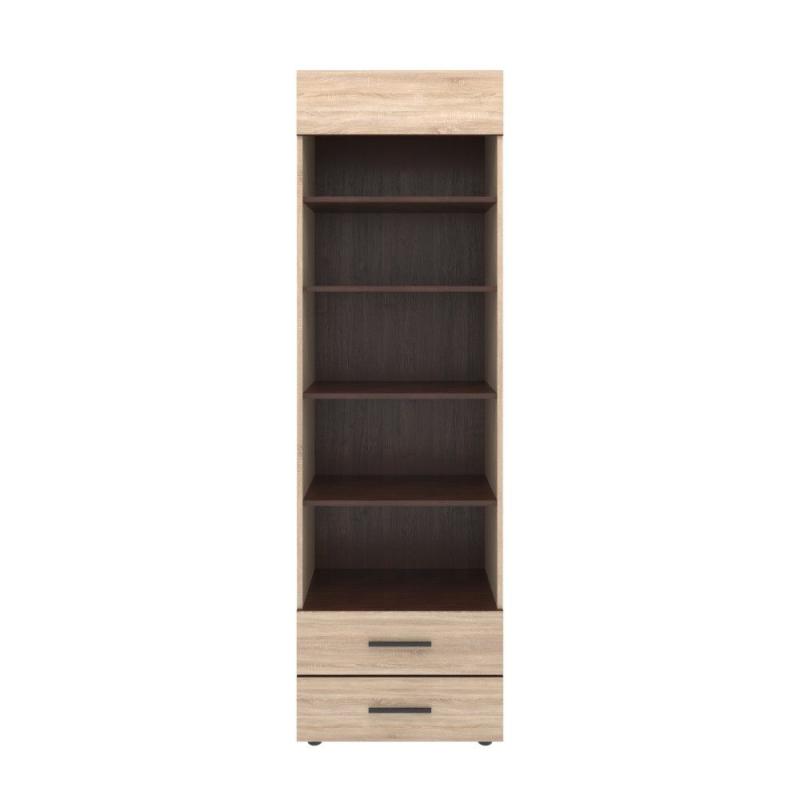 Βιβλιοθήκη Solo 2S 60x41x197 Sonoma με Wenge και MDF Καμπυλωτό τελείωμα Βιβλιοθήκη Solo 2S 60x41x197 Sonoma με Wenge και MDF Καμπυλωτό τελείωμα