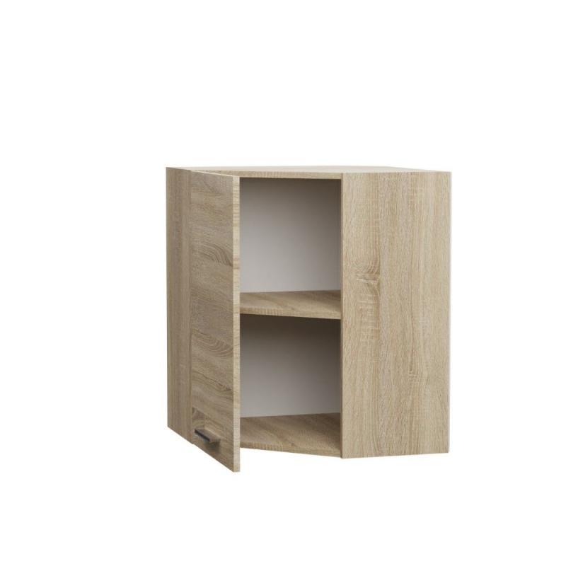 ALINA Πάνω Ντουλάπι Γωνίας 60x60x30.5x71.8εκ Σονόμα-Μόκκα ALINA Πάνω Ντουλάπι Γωνίας 60x60x30.5x71.8εκ Σονόμα-Μόκκα