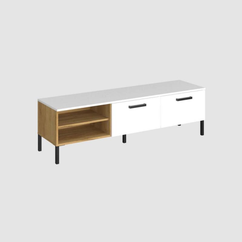 Έπιπλο Τηλεόρασης Santes Χρυσό Δρυς-Λευκό 155x42x45.7cm Έπιπλο Τηλεόρασης Santes Χρυσό Δρυς-Λευκό 155x42x45.7cm