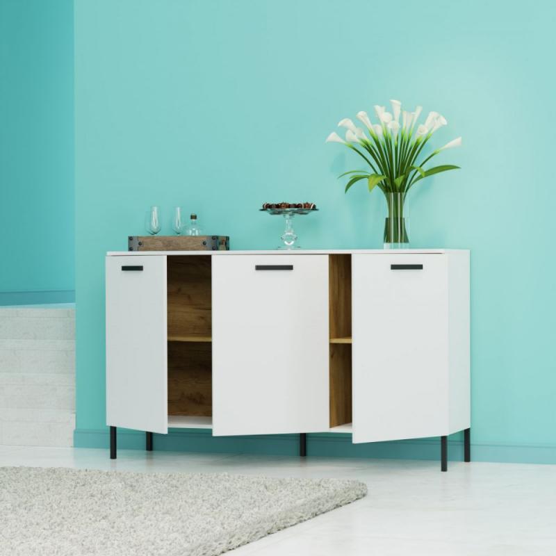 Μπουφές Santes Λευκός 155x42x92.5cm Μπουφές Santes Λευκός 155x42x92.5cm