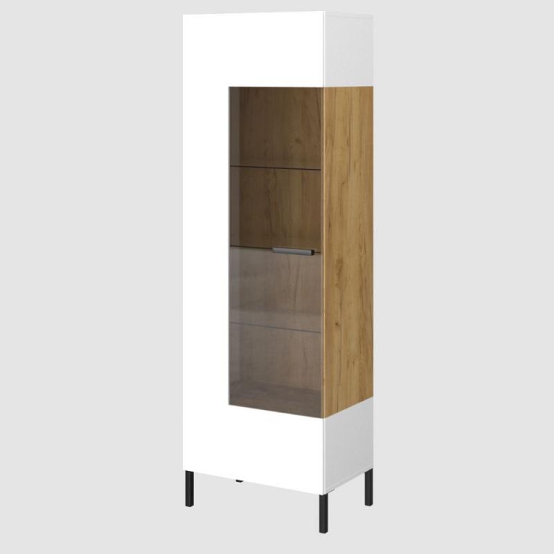 Βιτρίνα Santes Χρυσό Δρυς-Λευκό 64.2x42x197.5cm Βιτρίνα Santes Χρυσό Δρυς-Λευκό 64.2x42x197.5cm