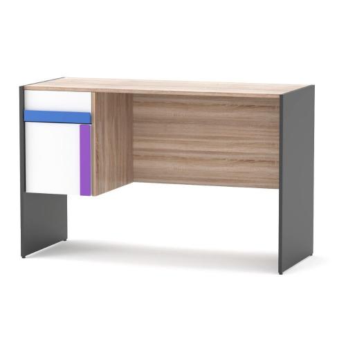Γραφείο Alex 124x60x76εκ Γραφίτης-Λευκό-Σονόμα