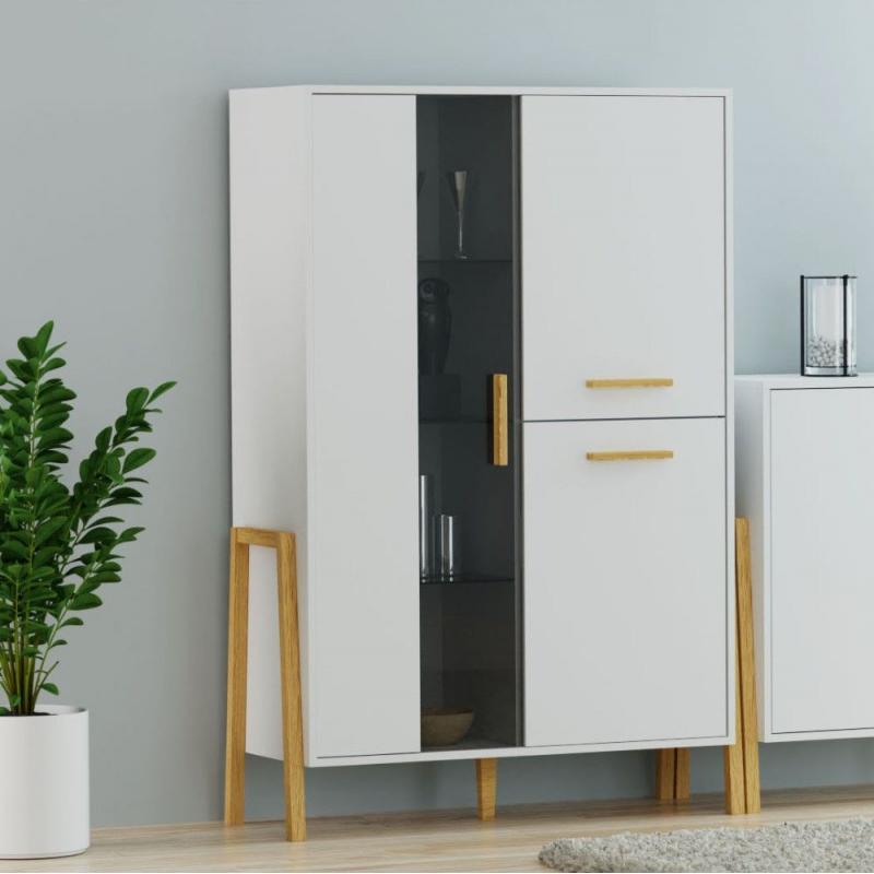 Βιτρίνα Belle Λευκό 102.5x41x152.5cm Βιτρίνα Belle Λευκό 102.5x41x152.5cm