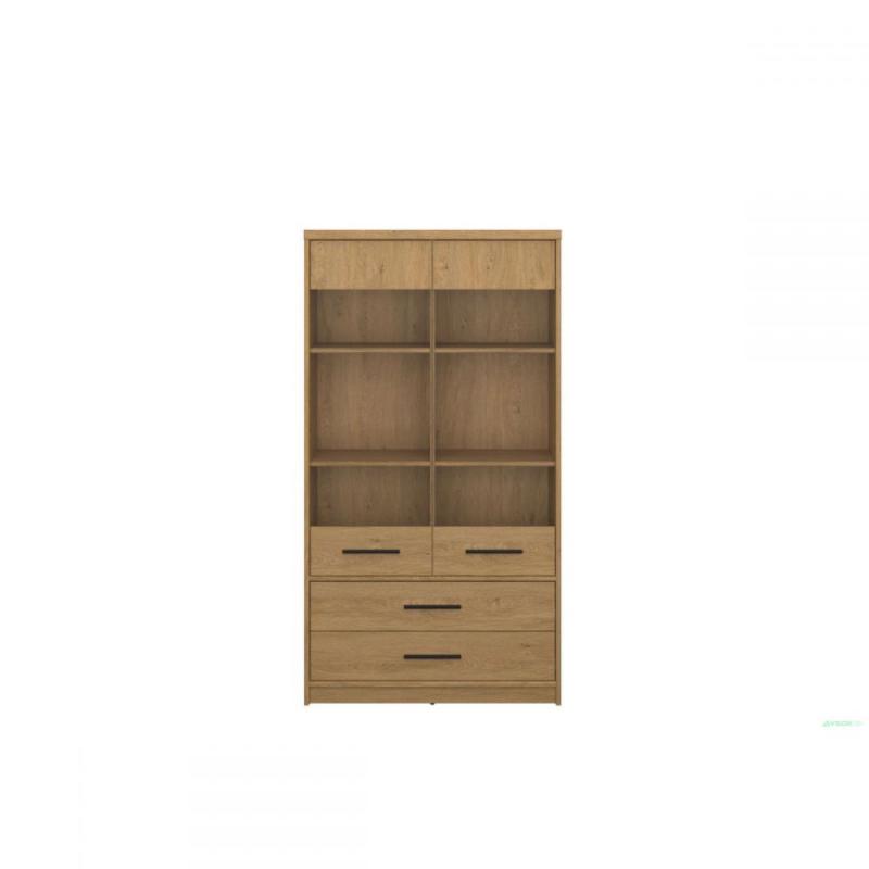 Βιτρίνα Pavi Βελανιδιά με 2 συρτάρια 84.3x33.8x156.4cm