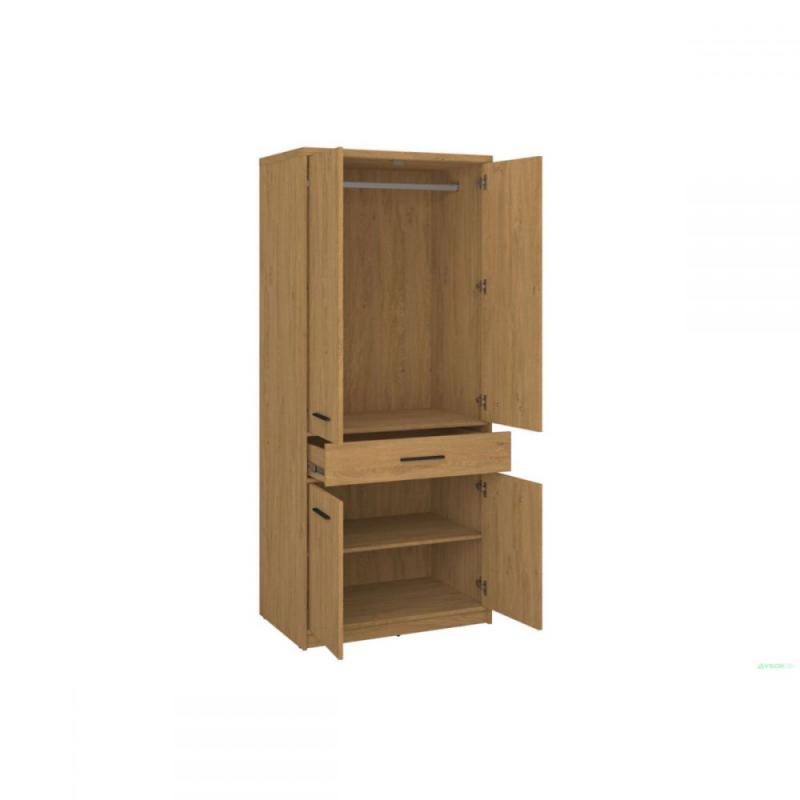Ντουλάπα Δίφυλλη Pavi Βελανιδιά 84.3x55.1x197.2cm Ντουλάπα Δίφυλλη Pavi Βελανιδιά 84.3x55.1x197.2cm
