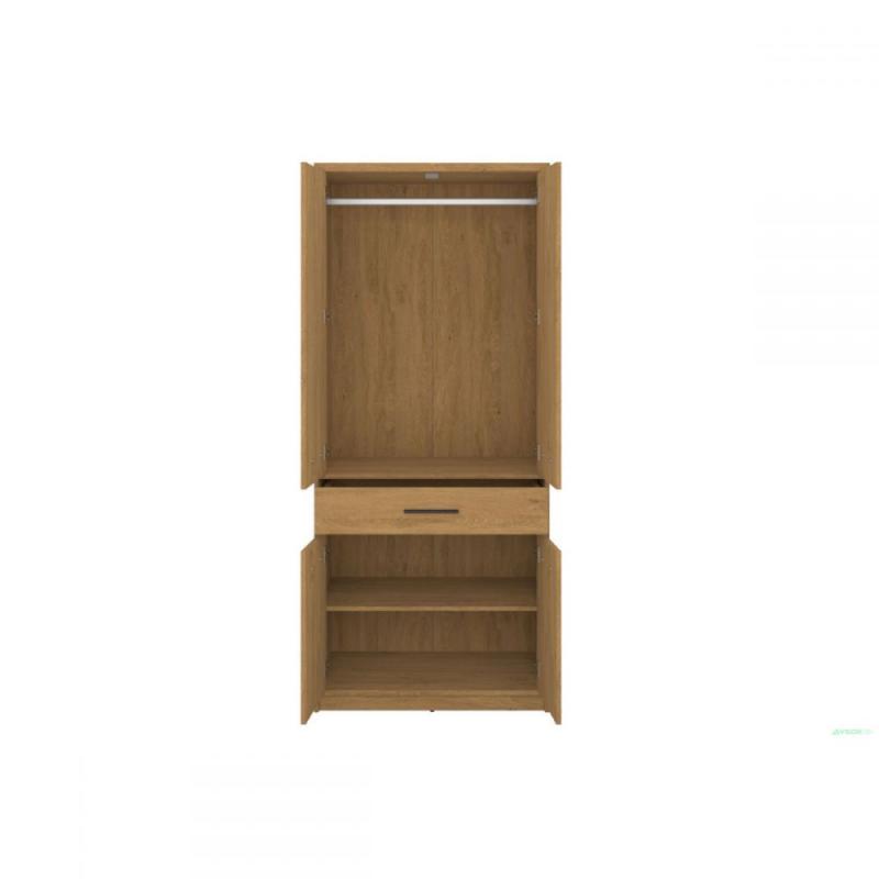 Ντουλάπα Δίφυλλη Pavi Βελανιδιά 84.3x55.1x197.2cm Ντουλάπα Δίφυλλη Pavi Βελανιδιά 84.3x55.1x197.2cm