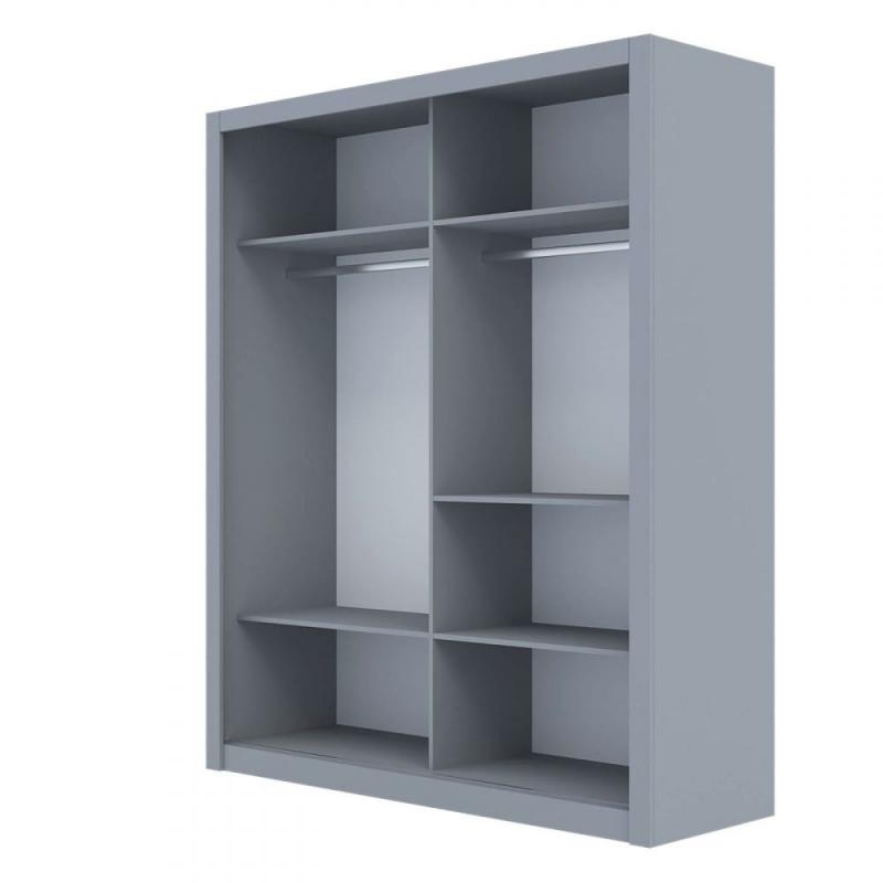 Ντουλάπα Reflex Γκρι 180x60x215cm Ντουλάπα Reflex Γκρι 180x60x215cm