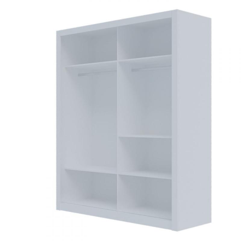Ντουλάπα Reflex Λευκή με καθρέφτη 180x60x215cm Ντουλάπα Reflex Λευκή με καθρέφτη 180x60x215cm