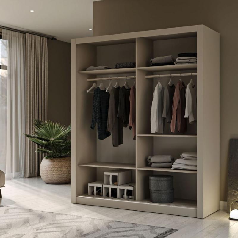 Ντουλάπα Reflex Cashmere με καθρέφτη 180x60x215cm Ντουλάπα Reflex Cashmere με καθρέφτη 180x60x215cm