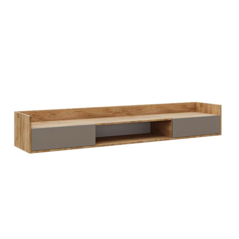 Έπιπλο TV Callisto Χρυσό Δρυς-Γκρεζ 200x40x30cm Έπιπλο TV Callisto Χρυσό Δρυς-Γκρεζ 200x40x30cm