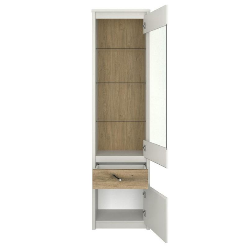 Βιτρίνα Karin Cashmere-Evoke Oak 56x36.5x210.5cm Βιτρίνα Karin Cashmere-Evoke Oak 56x36.5x210.5cm