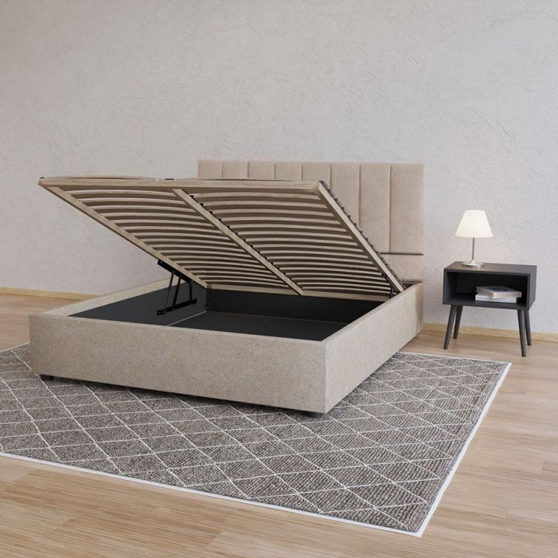 Κρεβάτι Unona Μπεζ 160x200cm Κρεβάτι Unona Μπεζ 160x200cm