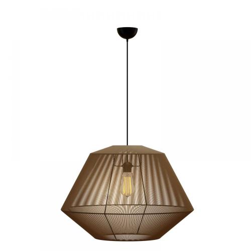 Κρεμαστό Μονόφωτο Φωτιστικό Καφέ 802 Ε27 Φ40x130cm
