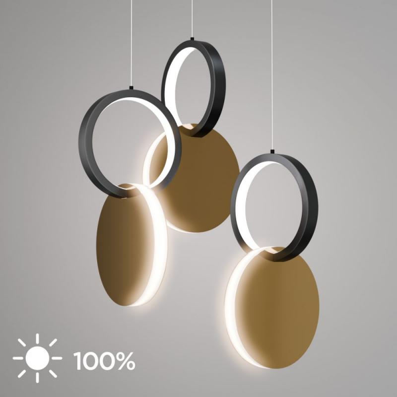 Φωτιστικό Κρεμαστό Symmetric 1E Led 45W Χρυσό-Μαύρο Φ25x120cm Φωτιστικό Κρεμαστό Symmetric 1E Led 45W Χρυσό-Μαύρο Φ25x120cm
