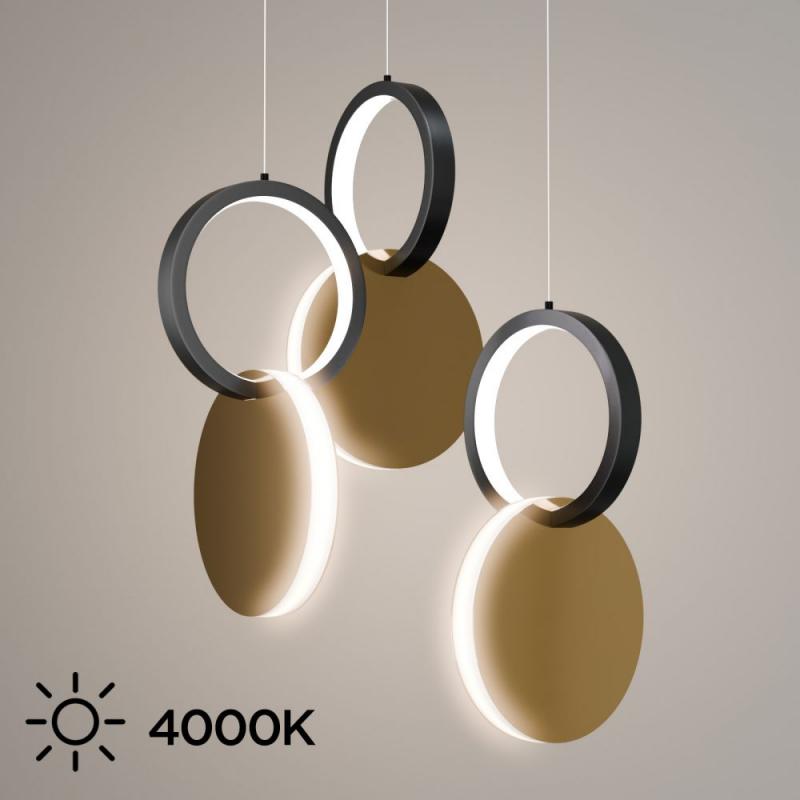 Φωτιστικό Κρεμαστό Symmetric 1E Led 45W Χρυσό-Μαύρο Φ25x120cm Φωτιστικό Κρεμαστό Symmetric 1E Led 45W Χρυσό-Μαύρο Φ25x120cm