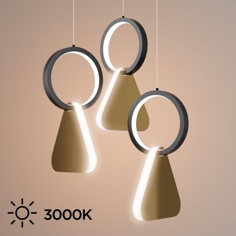 Φωτιστικό Κρεμαστό Symmetric 1F Led 45W Χρυσό-Μαύρο Φ25x120cm Φωτιστικό Κρεμαστό Symmetric 1F Led 45W Χρυσό-Μαύρο Φ25x120cm
