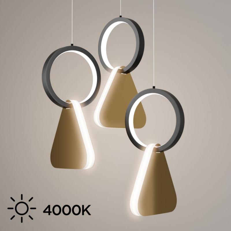 Φωτιστικό Κρεμαστό Symmetric 1F Led 45W Χρυσό-Μαύρο Φ25x120cm Φωτιστικό Κρεμαστό Symmetric 1F Led 45W Χρυσό-Μαύρο Φ25x120cm