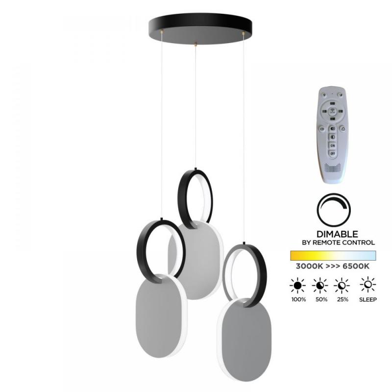 Φωτιστικό Κρεμαστό Symmetric 1G Led 45W Νίκελ Ματ Φ25x120cm Φωτιστικό Κρεμαστό Symmetric 1G Led 45W Νίκελ Ματ Φ25x120cm
