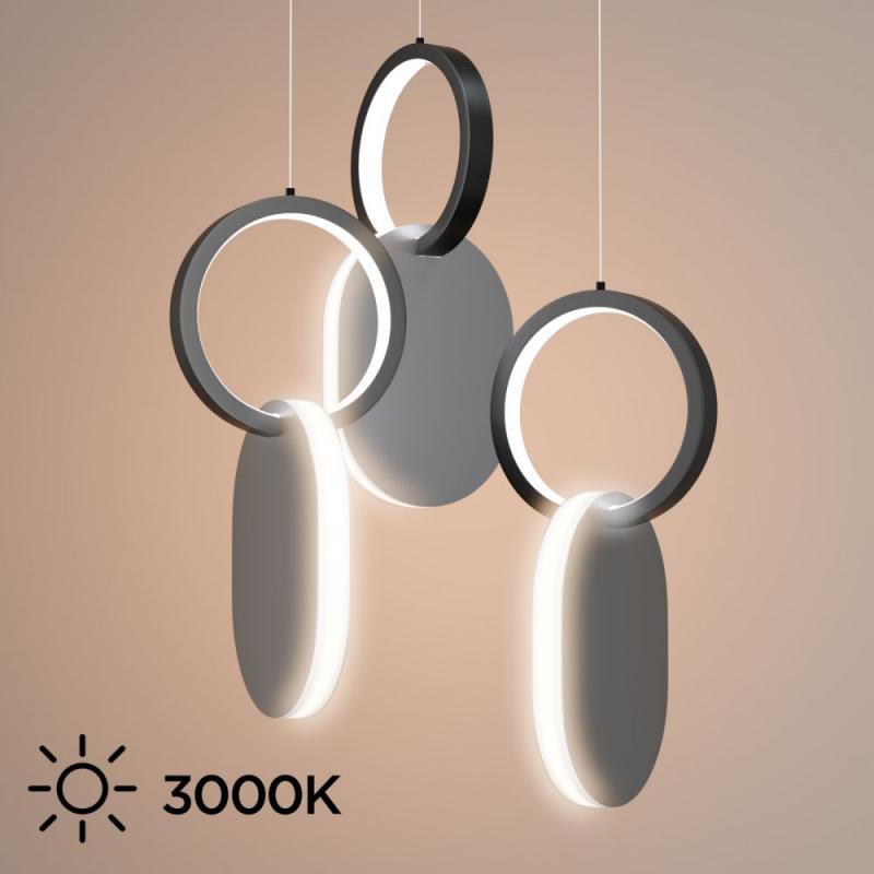Φωτιστικό Κρεμαστό Symmetric 1G Led 45W Νίκελ Ματ Φ25x120cm Φωτιστικό Κρεμαστό Symmetric 1G Led 45W Νίκελ Ματ Φ25x120cm