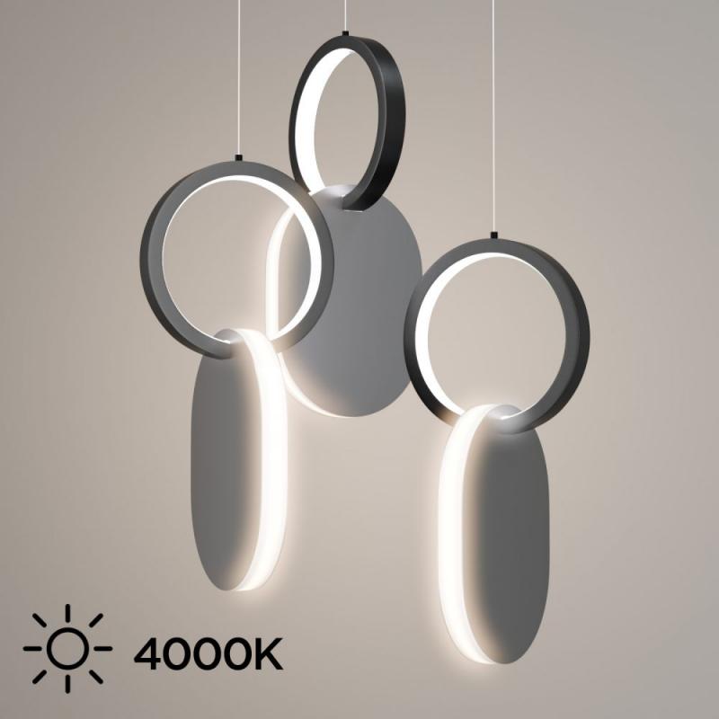 Φωτιστικό Κρεμαστό Symmetric 1G Led 45W Νίκελ Ματ Φ25x120cm Φωτιστικό Κρεμαστό Symmetric 1G Led 45W Νίκελ Ματ Φ25x120cm