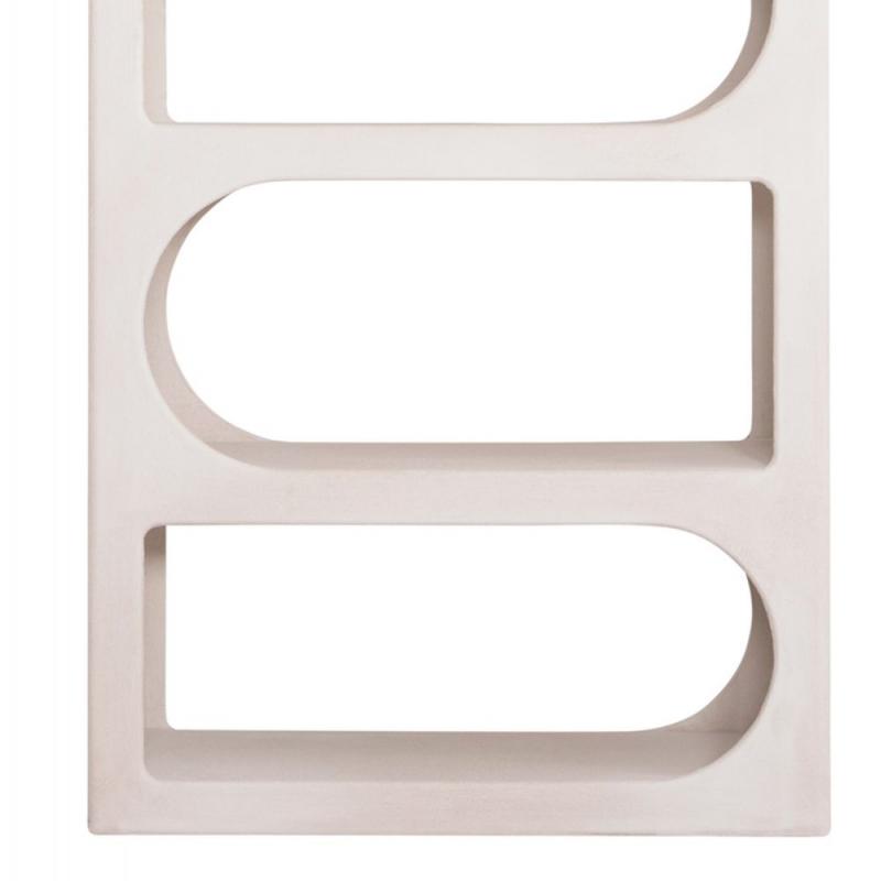 ΒΙΒΛΙΟΘΗΚΗ ΣΕΙΡΑ SANTORINI HM18062 MDF ΣΕ ΥΠΟΛΕΥΚΟ ΧΡΩΜΑ 80x38x180Yεκ.