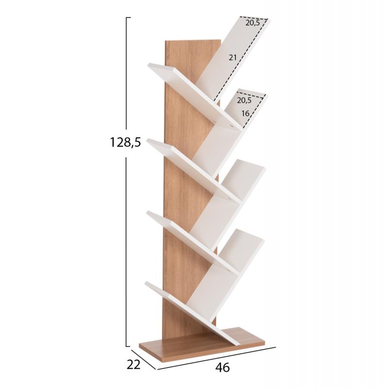 ΒΙΒΛΙΟΘΗΚΗ LIANA HM9028.14 ΜΕΛΑΜΙΝΗ SONAMA/ΛΕΥΚΟ 46x22x128,5Yεκ. ΒΙΒΛΙΟΘΗΚΗ LIANA HM9028.14 ΜΕΛΑΜΙΝΗ SONAMA/ΛΕΥΚΟ 46x22x128,5Yεκ.
