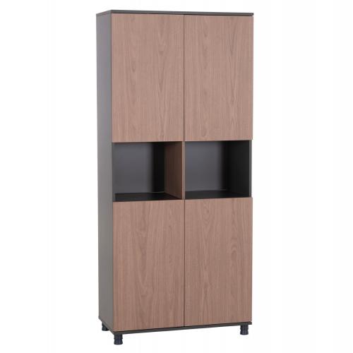 ΒΙΒΛΙΟΘΗΚΗ ΓΡΑΦΕΙΟΥ MAVIX HM2160 ΜΕΛΑΜΙΝΗ ΓΚΡΙ-ΚΑΡΥΔΙ 80Χ40Χ180Υεκ.