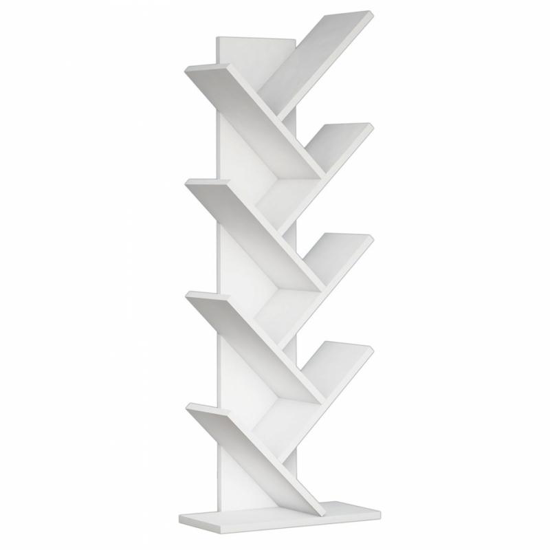 ΒΙΒΛΙΟΘΗΚΗ LIANA ΜΕΛΑΜΙΝΗΣ ΛΕΥΚΟ 46x22x128,5Yεκ.HM9028.13