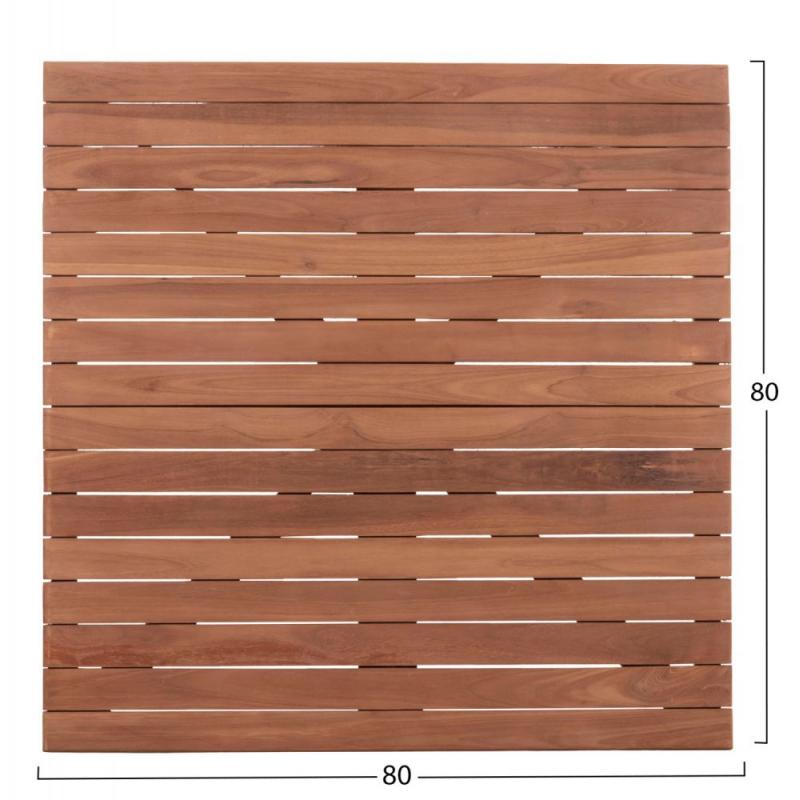 ΕΠΙΦΑΝΕΙΑ ΤΡΑΠΕΖΙΟΥ ΤΕΤΡΑΓΩΝΗ HM18137 ΞΥΛΟ TEAK--ΦΥΣΙΚΟ 80x80x4(πάχος)εκ.