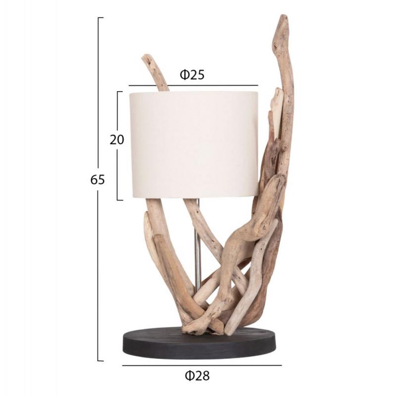 ΕΠΙΤΡΑΠΕΖΙΟ ΦΩΤΙΣΤΙΚΟ BRAMBLE HM4873 DRIFTWOOD & ΛΕΥΚΟ ΚΑΠΕΛΟ Φ28x65Υεκ.