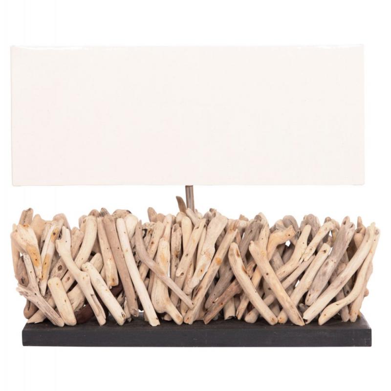 ΕΠΙΤΡΑΠΕΖΙΟ ΟΡΘΟΓΩΝΙΟ ΦΩΤΙΣΤΙΚΟ TWIGGY HM4434 DRIFTWOOD & ΛΕΥΚΟ ΚΑΠΕΛΟ 56x16.5x43Υεκ.