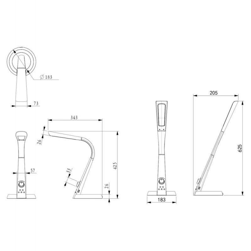 ΦΩΤΙΣΤΙΚΟ ΓΡΑΦΕΙΟΥ LED BLAIN PRO HM4451.02 ΜΑΥΡΟ ΧΡΩΜΑ 34,3x18,3x42,5Υεκ.
