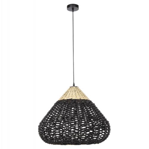 ΦΩΤΙΣΤΙΚΟ ΟΡΟΦΗΣ ΚΡΕΜΑΣΤΟ HM4346 ΑΠΟ PAPER ROPE ΜΠΕΖ ΚΑΙ ΜΑΥΡΟ Φ55,5x44Υεκ.