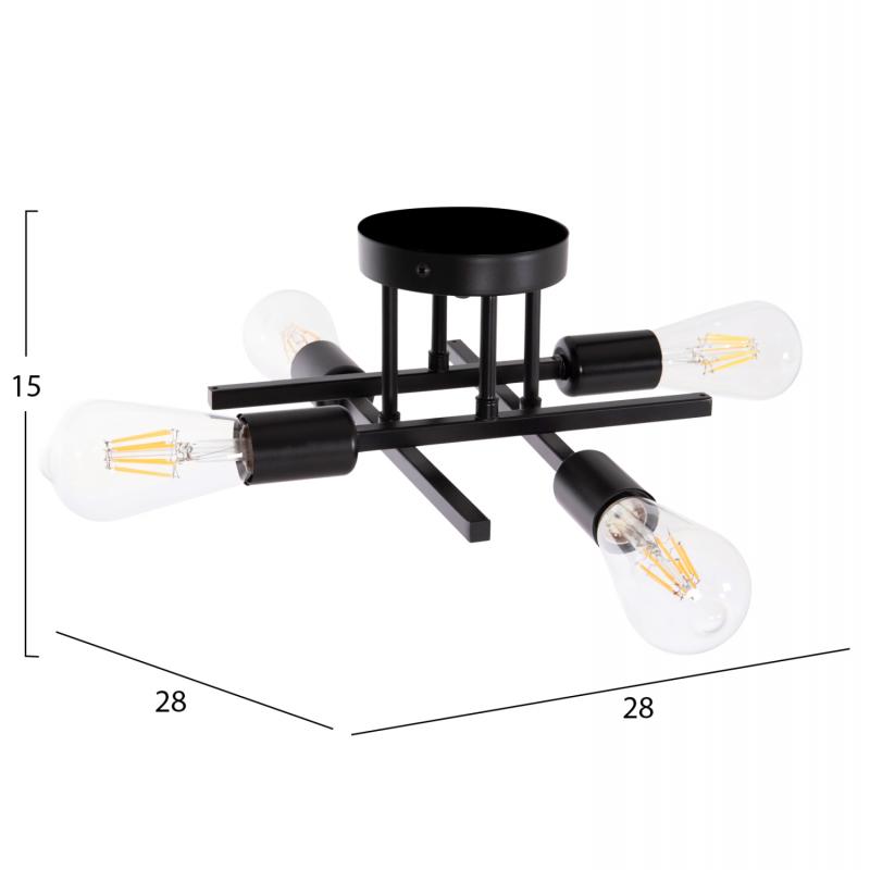 ΦΩΤΙΣΤΙΚΟ ΟΡΟΦΗΣ ΠΟΛΥΦΩΤΟ LIGHTY HM7428.11 ΜΕΤΑΛΛΟ ΣΕ ΜΑΥΡΟ 28x28x15Υεκ. ΦΩΤΙΣΤΙΚΟ ΟΡΟΦΗΣ ΠΟΛΥΦΩΤΟ LIGHTY HM7428.11 ΜΕΤΑΛΛΟ ΣΕ ΜΑΥΡΟ 28x28x15Υεκ.