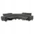ΓΩΝΙΑΚΟΣ ΚΑΝΑΠΕΣ ΜΕ RECLINE ORACLE HM3290.01 ΓΚΡΙ ΥΦΑΣΜΑ 260x260x90(κάθισμα)x94Υεκ.