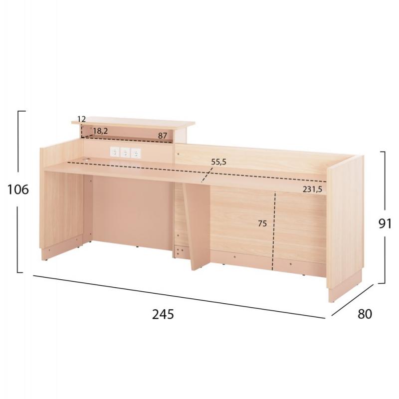 ΓΡΑΦΕΙΟ ΥΠΟΔΟΧΗΣ DALTON HM2068.02 ΜΕΛΑΜΙΝΗ ΣΕ SONAMA-ΜΠΕΖ 240x80x106Υεκ. ΓΡΑΦΕΙΟ ΥΠΟΔΟΧΗΣ DALTON HM2068.02 ΜΕΛΑΜΙΝΗ ΣΕ SONAMA-ΜΠΕΖ 240x80x106Υεκ.