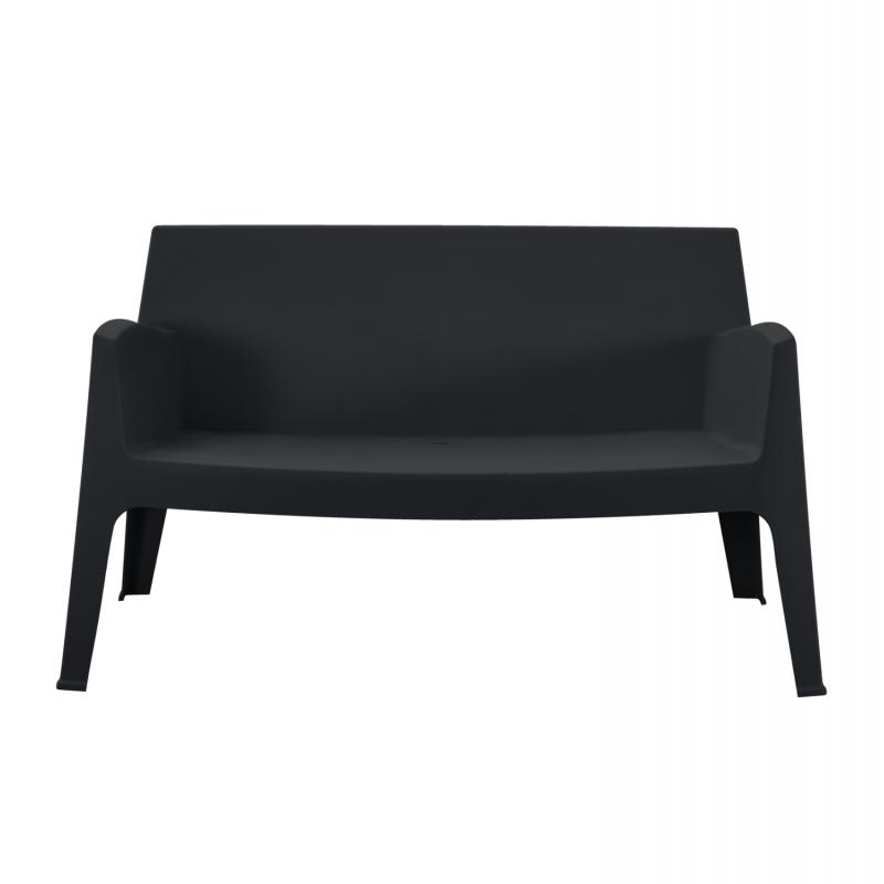 ΚΑΝΑΠΕΣ 2-ΘΕΣΙΟΣ ΠΟΛΥΠΡΟΠΥΛΕΝΙΟΥ SLEEK HM6366.02 ΧΡΩΜΑ ΜΑΥΡΟ 133x68x73Υεκ.