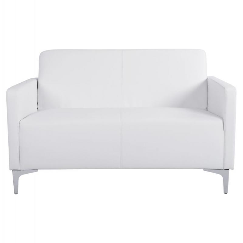 ΚΑΝΑΠΕΣ 2ΘΕΣΙΟΣ NELLIE HM3159.22 ΜΕ ΛΕΥΚΟ PU 113x71x71Υ εκ.