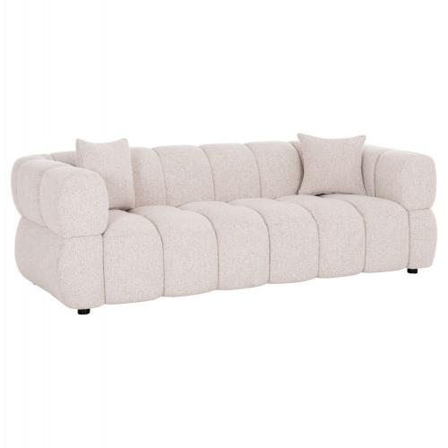 ΚΑΝΑΠΕΣ 3-ΘΕΣΙΟΣ NORIKA HM3331.02 ΕΚΡΟΥ ΥΦΑΣΜΑ 220x88x85Υεκ.
