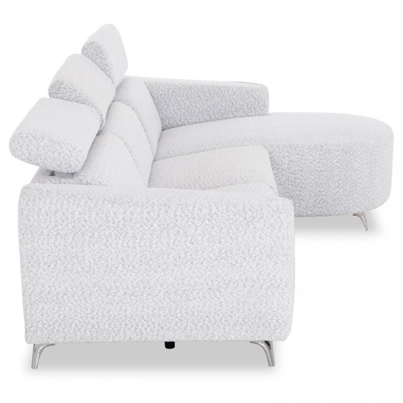 ΚΑΝΑΠΕΣ ΔΕΞΙΑ ΓΩΝΙΑ 3Θ ΜΕ RECLINE VALENTE HM3317.01R ΑΝΟΙΧΤΟ ΓΚΡΙ ΥΦΑΣΜΑ 275x160x104Yεκ